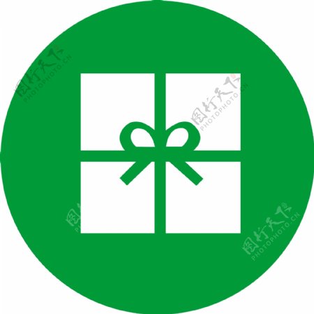 绿色礼盒图标