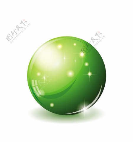 绿色玻璃球