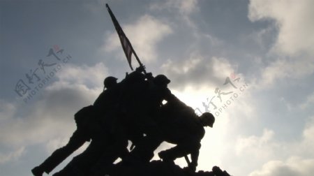 硫磺岛纪念碑在阿灵顿证券的录像视频免费下载