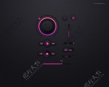紫色闪亮UI设计界面