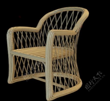 藤椅3d模型