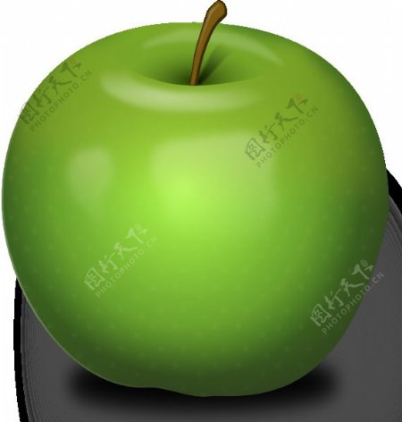 真实感绿苹果夹子艺术