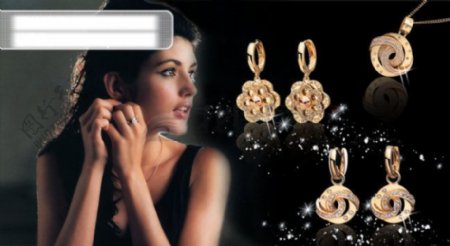 钻石耳垫广告设计背景
