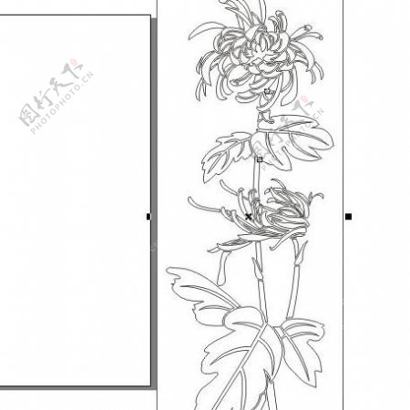 梅花福临门刻绘图案线条图片