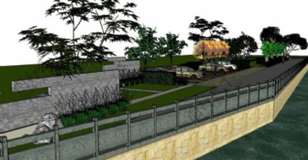 滨河公园3D模型