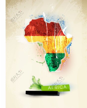 三彩非洲地图