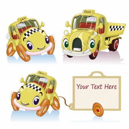 卡通出租车玩具车