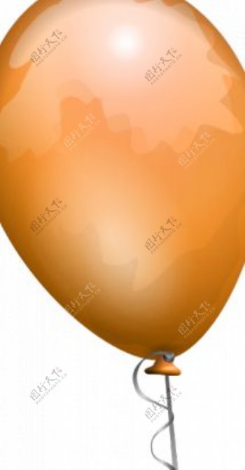橙色的气球矢量图像