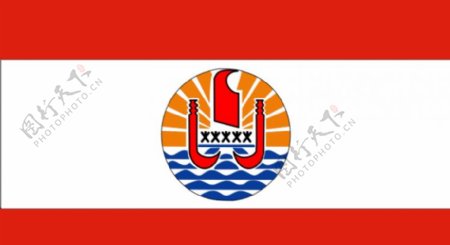 法属波利尼西亚的矢量图像的旗帜
