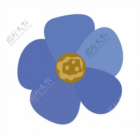 蓝色的花型设计