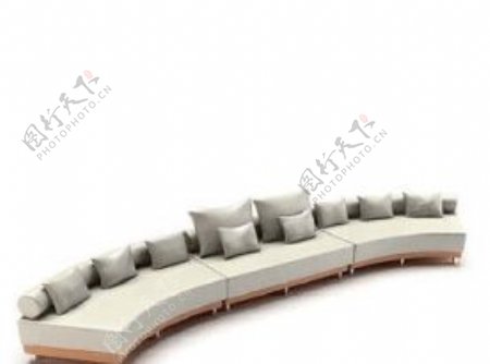 多人沙发3d模型家具效果图64