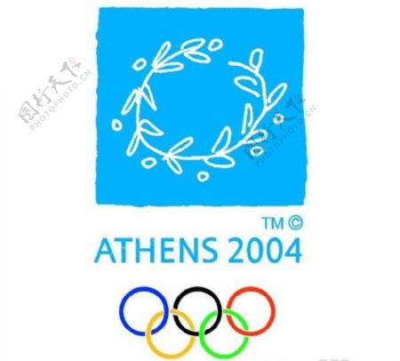 矢量2004年希腊雅典奥运会会徽