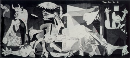 1937Guernica1西班牙画家巴勃罗毕加索抽象油画人物人体油画装饰画