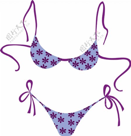 紫色bra矢量图