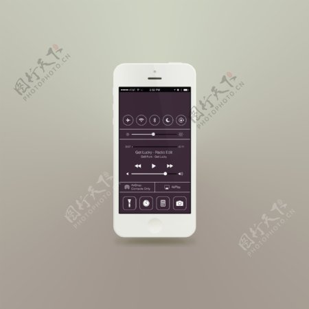 白色苹果手机UI