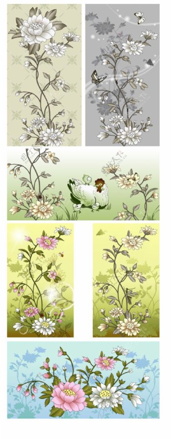 矢量素材中国传统花边纹饰