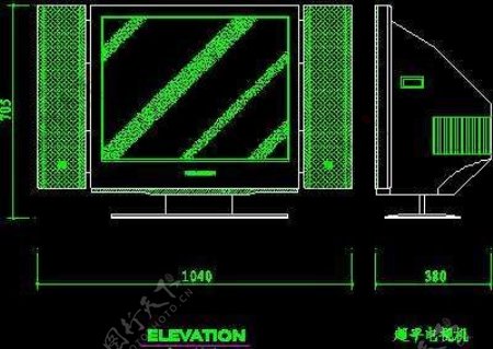 电视机图块视听设备图块影院音响组合图块电脑CAD图块12