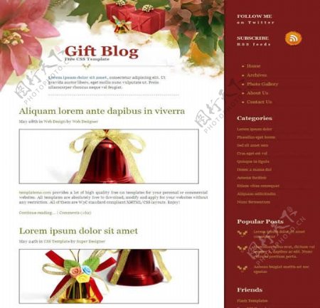 国外圣诞网站模版