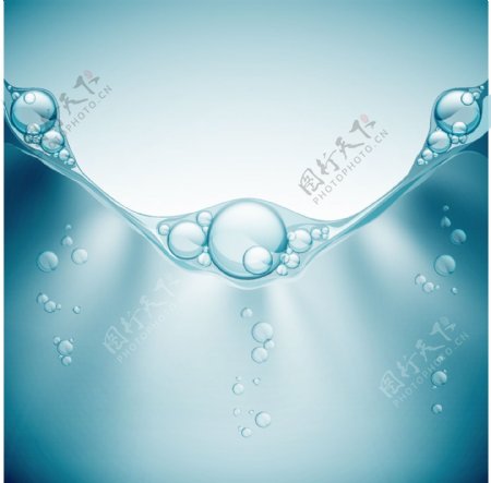 水背景水分子