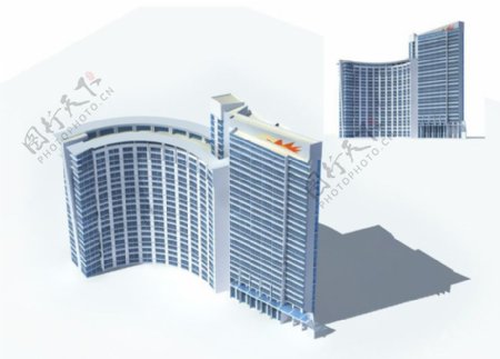 商业办公楼3D立体模型