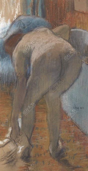 EdgarDegasTakingaBath1885法国画家埃德加.德加EdgarDegas印象派油画装饰画