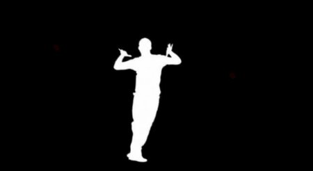 男士舞蹈剪影视频素材图片