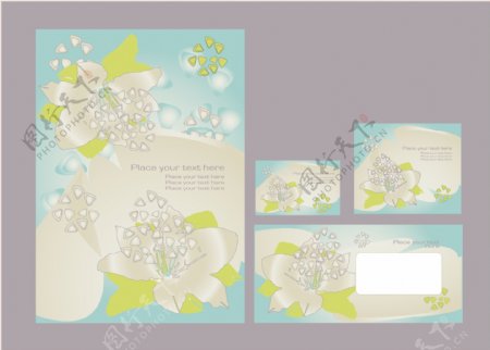 时尚花纹花朵企业画册设计图片