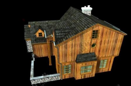 木屋别墅模型图片