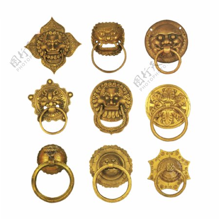 中国风古典铜门环