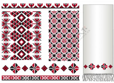 欧式刺绣地毯无缝花纹图片