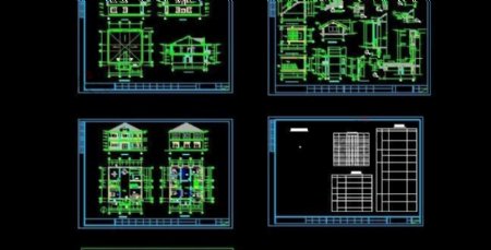 二层别墅建筑设计施工图nbspnbsp12x12