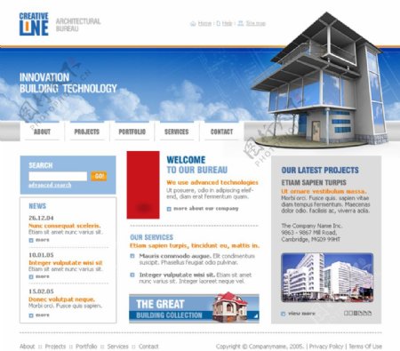 房地产建筑类国外企业站图片