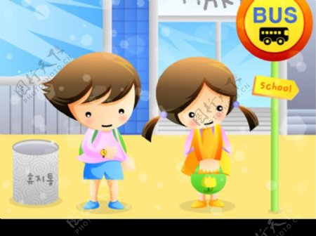 韩国儿童节矢量图图片