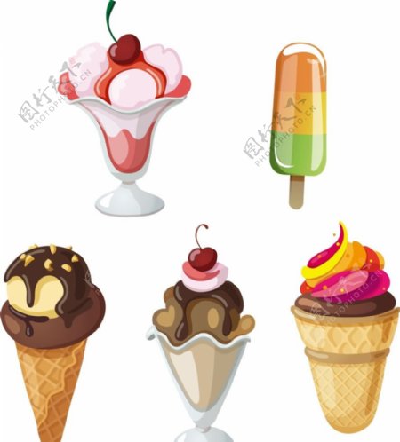 脆筒冰淇淋素材图片