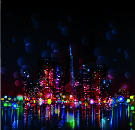 炫光城市夜景图片