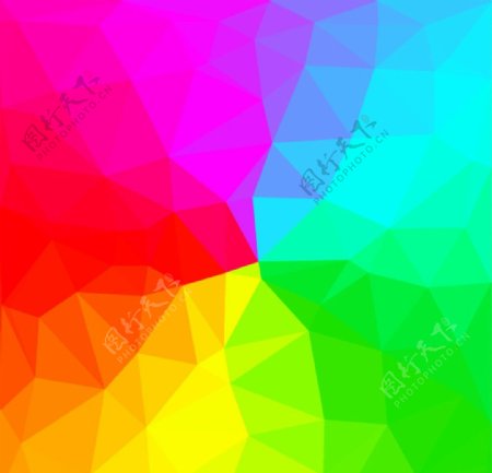 彩虹色多边形底纹图片