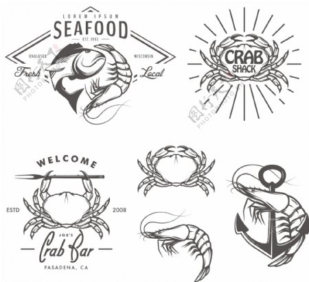 海鲜标志图片