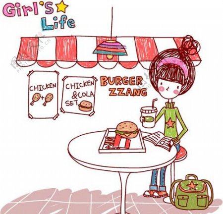 女生的生活GirlsLife汉堡店图片