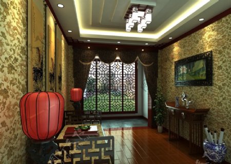 中式家居休闲室图片