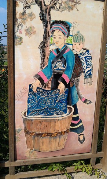 蓬莱乡间文化艺术墙画图片