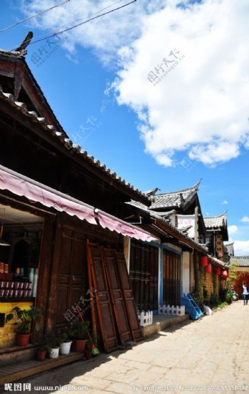 香格里拉古镇藏式建筑图片