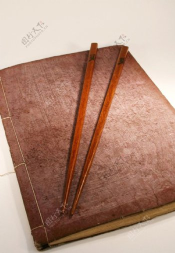 古代书籍筷子图片