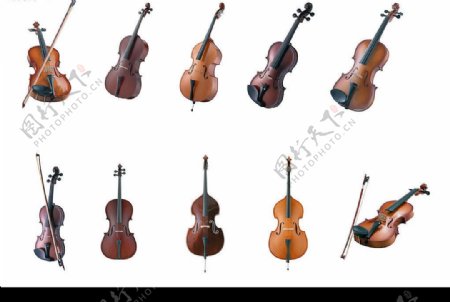 10款提琴PSD分层素材图片