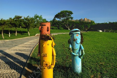 青岛雕塑园钢铁雕塑图片