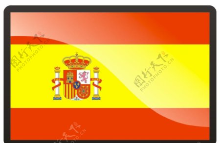 西班牙国旗矢量图图片