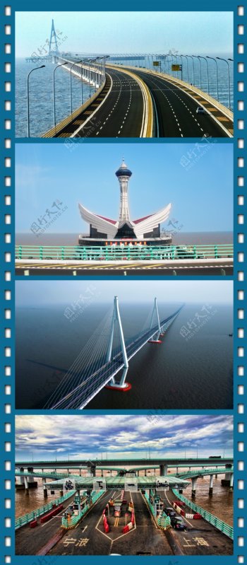 杭州湾跨海大桥宣传画图片