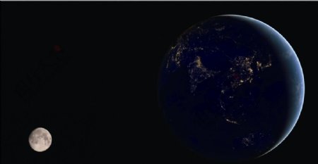 星空地球月亮夜景卫星图片