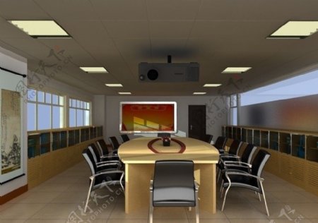 会议室模型效果图图片