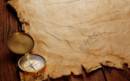 怀旧航海探险指南针牛皮纸图片