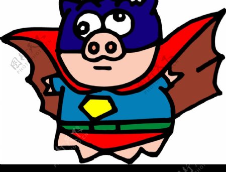 超人猪的漫画图片